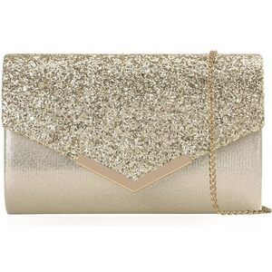 Glitter Envelope Clutch for Parties and Weddings (Gold)